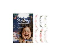 Calcomanías Festivas Amigables Con La Piel 6 Piezas: Calcomanías Navideñas Temporales Para La Aplicación Rápida Y Accesorios Fáciles De Quitar Arte Corporal Navideño Reutilizable