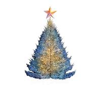 Calcomanías festivas para ventana, adhesivo estático para árbol de Navidad, juego de calcomanías navideñas de oro azul, película decorativa de vinilo para uso estacional, calcomanía de Navidad con