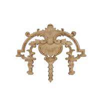 Calcomanías Flores decorativas en relieve talladas madera maciza, pegatinas for Panel de pared y puerta, calcomanías florales grandes for apliques DIY for el hogar para tallar madera(C2-29x24cm)