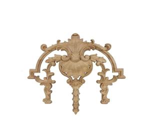 Calcomanías Flores decorativas en relieve talladas madera maciza, pegatinas for Panel de pared y puerta, calcomanías florales grandes for apliques DIY for el hogar para tallar madera(C2-29x24cm)