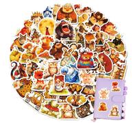 Calcomanías impermeables de, calcomanías de cuento de de dibujos animados, colores brillantes, estéticas, impermeables, para snowboard, refrigerador, equipaje, computadora, botella de agua