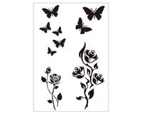 Calcomanías impermeables para el cuerpo, diseño floral, agradable a la piel, tecnología de secado rápido, proceso de eliminación suave, tatuajes temporales florales impermeables