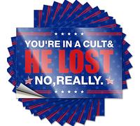 Calcomanías inapropiadas con texto en inglés "You're in A Cult and He Lost No Really Really Funny 10 Pcs Family Car Stickers Bar Signs for Home Bar Wall (8 x 12 cm)