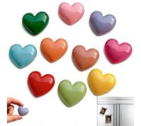 Calcomanías magnéticas decorativas en forma de corazón macaron, 10 colores brillantes para pizarra blanca, taquilla, cocina y oficina, imanes fuertes de alta calidad