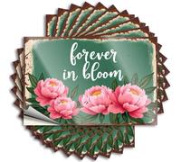 Calcomanías Men Stuff Peel and Stick - Forever in Bloom: A Celebration of Life's Beauty Door Mini vinilo impermeable para rápido (12 x 18 cm)