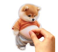 Calcomanías para apretar el vientre de perro - Calcomanías para perros Shibaa Inuu, calcomaníass 3D | Etiqueta engomada adorable del animal, etiqueta anticolisión del cachorro vientre grande
