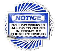 Calcomanías para autos, aviso de que no se permite merodear en o delante de ellas, 10 calcomanías divertidas para parachoques de adultos (12 x 18 cm)