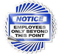 Calcomanías para aviso de coche para empleados solo más allá de este punto, 10 piezas divertidas para el hogar, bar, letrero funk around and find out stick (8 x 12 cm)