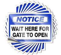 Calcomanías para aviso de tu coche, espera aquí, para que la puerta se abra, 10 calcomanías grandes para coche, divertidas calcomanías para coche (8 x 12 cm)