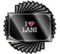 Calcomanías para botellas de The Room Decor | I Love Lani Fall calcomanía de vinilo duradero fácil de aplicar para hombre (8 x 12 cm)