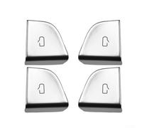 Calcomanías para botón de puerta de coche para modelo 3 2024, panel decorativo plateado, juego de 4, accesorio interior ABS para modelos compatibles