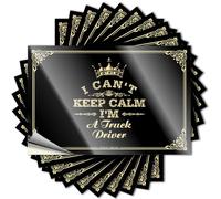 Calcomanías para caja de herramientas con texto en inglés "I Can't Keep Calm I'm A Truck Driver", letreros divertidos para dormitorio, Navidad, coche (6 x 9 cm)