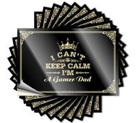 Calcomanías para coche con texto en inglés "I Can't Keep Calm I'm A Gamer Dad" (12 x 18 cm)