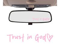 Calcomanías Para Coches,Calcomanía Autoadhesiva Confía en Dios para Espejo Retrovisor - Accesorios Automotrices Resistentes A UV Para Regalos