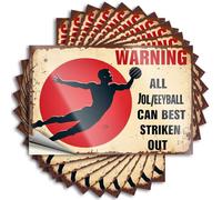 Calcomanías para coches Jolleyball Advertencia: ¡Golpea por el éxito! 10 calcomanías de coche pegatinas de broma de Navidad para adultos (6 x 9 cm)