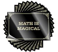 Calcomanías para decoración de habitación de adolescente impermeable - Math is Magical Bumper calcomanía autoadhesiva para uso prolongado (8 x 12 cm)