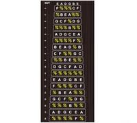 Calcomanías para diapasón de guitarra, 198 x 86 mm, 1 unidad, básculas, notas, trastes, calcomanías para aprender acordes y escalas, vinilo extraíble laminado, herramienta de práctica para