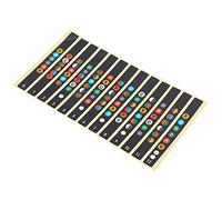 Calcomanías para Diapasón Trastes, Accesorios de Música Autoadhesivos Resistentes Al Desgaste Pegatinas para Notas de Diapasón de Guitarra para Guitarras Acústicas para Guitarras(Negro)