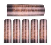 Calcomanías para elevadores de escaleras con efecto de madera, calcomanías de PVC para decoración del hogar, arte de vinilo extraíble para escaleras de metal de vidrio liso, 18 x 100 cm por pieza (6