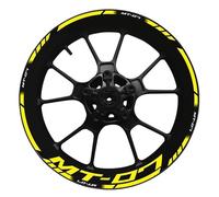 Calcomanías para llantas Calcomanía Para Cubo De Rueda De Motocicleta De 17 Pulgadas, Pegatina Reflectante Impermeable, Rayas De Llanta, Decoración De Modificación Para Yamaha Mt-07 Pegatinas de rueda