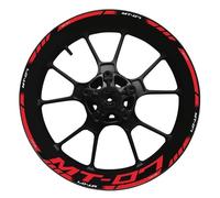 Calcomanías para llantas Calcomanía Para Cubo De Rueda De Motocicleta De 17 Pulgadas, Pegatina Reflectante Impermeable, Rayas De Llanta, Decoración De Modificación Para Yamaha Mt-07 Pegatinas de rueda