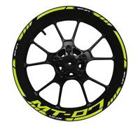 Calcomanías para llantas Calcomanía Para Cubo De Rueda De Motocicleta De 17 Pulgadas, Pegatina Reflectante Impermeable, Rayas De Llanta, Decoración De Modificación Para Yamaha Mt-07 Pegatinas de rueda