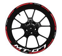 Calcomanías para llantas Calcomanía Para Cubo De Rueda De Motocicleta De 17 Pulgadas, Pegatina Reflectante Impermeable, Rayas De Llanta, Decoración De Modificación Para Yamaha Mt-07 Pegatinas de rueda
