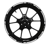 Calcomanías para llantas Calcomanía Para Cubo De Rueda De Motocicleta De 17 Pulgadas, Pegatina Reflectante Impermeable, Rayas De Llanta, Decoración De Modificación Para Yamaha Mt-07 Pegatinas de rueda