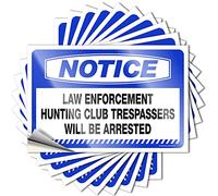 Calcomanías para mecánicos, aviso de las fuerzas del orden, club de caza, intrusos serán arrestados, 10 calcomanías de herramientas Funk Around and Find Out (6 x 9 cm)