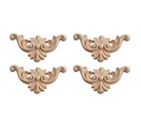 Calcomanías Para Muebles De Madera Apliques de madera tallada for esquinas, 4 piezas, molduras for muebles, calcomanía, decoración DIY, marco, decoración, armario, armario(4x4cm)