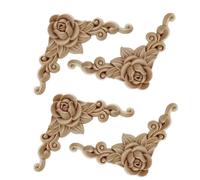 Calcomanías Para Muebles De Madera Apliques de madera tallada for esquinas, 4 Uds., molduras for muebles, calcomanía, decoración, ventana, madera