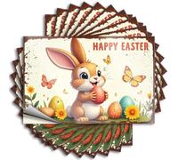 Calcomanías para niñas, cubierta duradera, feliz Pascua con huevos y mariposas coloridos. Adhesivo autoadhesivo de lectura para jefe DIY (12 x 18 cm)