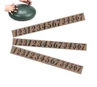 Calcomanías para notas de tambor de lengua, PVC, 11,8 x 1,4 cm, paquete de 3 calcomanías de instrumentos musicales, etiquetas de repuesto de fuente grande para una fácil identificación, práctica de
