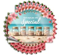 Calcomanías para parachoques con texto en inglés «God Says You are Special: A Beach Jar Collection», 10 unidades, 8 x 12 cm