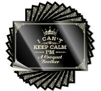 Calcomanías para parachoques con texto en inglés "I Can't Keep Calm I'm A Croquet Brother" (6 x 9 cm)