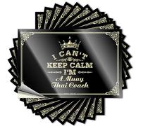 Calcomanías para parachoques con texto en inglés "I Can't Keep Calm I'm A Muay Thai Coach, calcomanías divertidas para adultos para tu coche (12 x 18 cm)