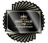 Calcomanías para parachoques con texto en inglés "Keep Calm I'm A Psychologist", para decoración de bar al aire libre, paquete de calcomanías automotrices (12 x 18 cm)
