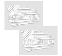 Calcomanías para parachoques de coche con texto en inglés "I Am We are Charlie Kirk, True American Hero - RIP Live Like Charlie Kirk, Silenced But Not Forgotten Fly High in Loving Memory Charlie