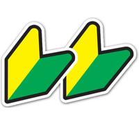 Calcomanías para parachoques de coche de JDM Wakaba Shoshinsha Mark Bomb, original nuevo conductor insignia de hoja (2 unidades)