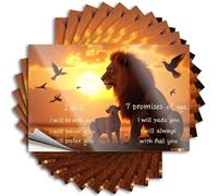 Calcomanías para parachoques de The Lion's Promises at Sunset, 10 calcomanías de mecánico, divertidas calcomanías de parachoques para adultos (8 x 12 cm)