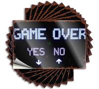 Calcomanías para parachoques Game Over: Elige tu camino, 10 unidades, calcomanías de advertencia para coche, calcomanías y calcomanías (8 x 12 cm)