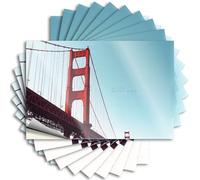 Calcomanías para parachoques, puente Golden Gate, San Francisco, 10 unidades, calcomanías para ventana de coche, letrero de barra para decoración del hogar (12 x 18 cm)