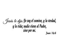Calcomanías para Pared en Español "Jesús le dijo: Yo Soy el Camino Juan 14:6" - Textos Bíblicos Decorativos Autoadhesivos, Citas Familiares