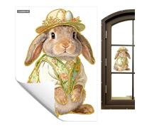 Calcomanías para tapa de inodoro, bonito diseño de conejo de Pascua, calcomanías para asiento de inodoro, para el hogar, baño, ventana, puerta, reunión de vacaciones