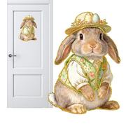 Calcomanías para tapa de inodoro, decoración de pared con diseño de conejo de Pascua, adhesivo para asiento de inodoro, para baño, hogar, ventana, puerta, reunión de vacaciones