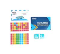 Calcomanías para Teclado aptas para disléxicos, codificadas por Colores, diseñadas ergonómicamente para una Escritura más rápida y precisa, Compatible con más de 40 diseños de Teclado (14 mm)