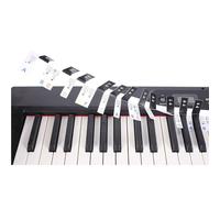 Calcomanías para teclado de piano electrónico, etiquetas extraíbles para notas de teclado de piano, guía de notas de piano para principiantes y estudiantes