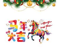 Calcomanías para ventana del Año del Caballo | Adhesión electrostática para decoración navideña - Calcomanías para ventana del año del caballo 2026 | para escuela, hogar, tienda, sala de estar