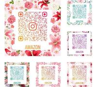 Calcomanías personalizadas de código QR personalizadas para texto, nombre, imagen, foto, código QR, etiquetas de vinilo impermeables, 60-240 unidades