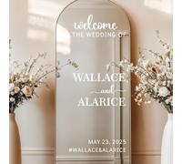 Calcomanías personalizadas for espejos de boda, pegatinas de bienvenida a nuestra boda, letreros de vinilo personalizados con nombre, fecha y fiesta de compromiso.